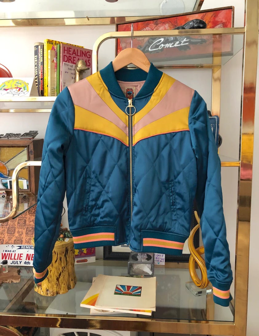Peacock Rising Sun Bomber Jacket | UPTRIPPING